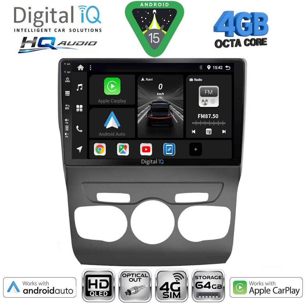 Βλησαρούλης Car Center - DIGITAL IQ BXK 19085_CPAA (10inc) MULTIMEDIA TABLET for CITROEN C4 -DS4 mod. 2011-2018