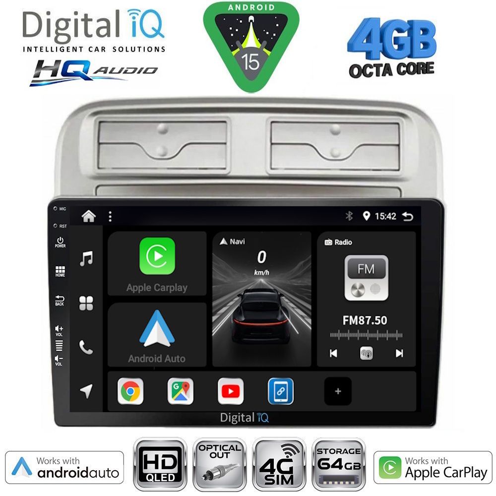 Βλησαρούλης Car Center - DIGITAL IQ BXK 19128_CPAA (9inc) MULTIMEDIA TABLET for FIAT GRANDE PUNTO mod. 2005-2012