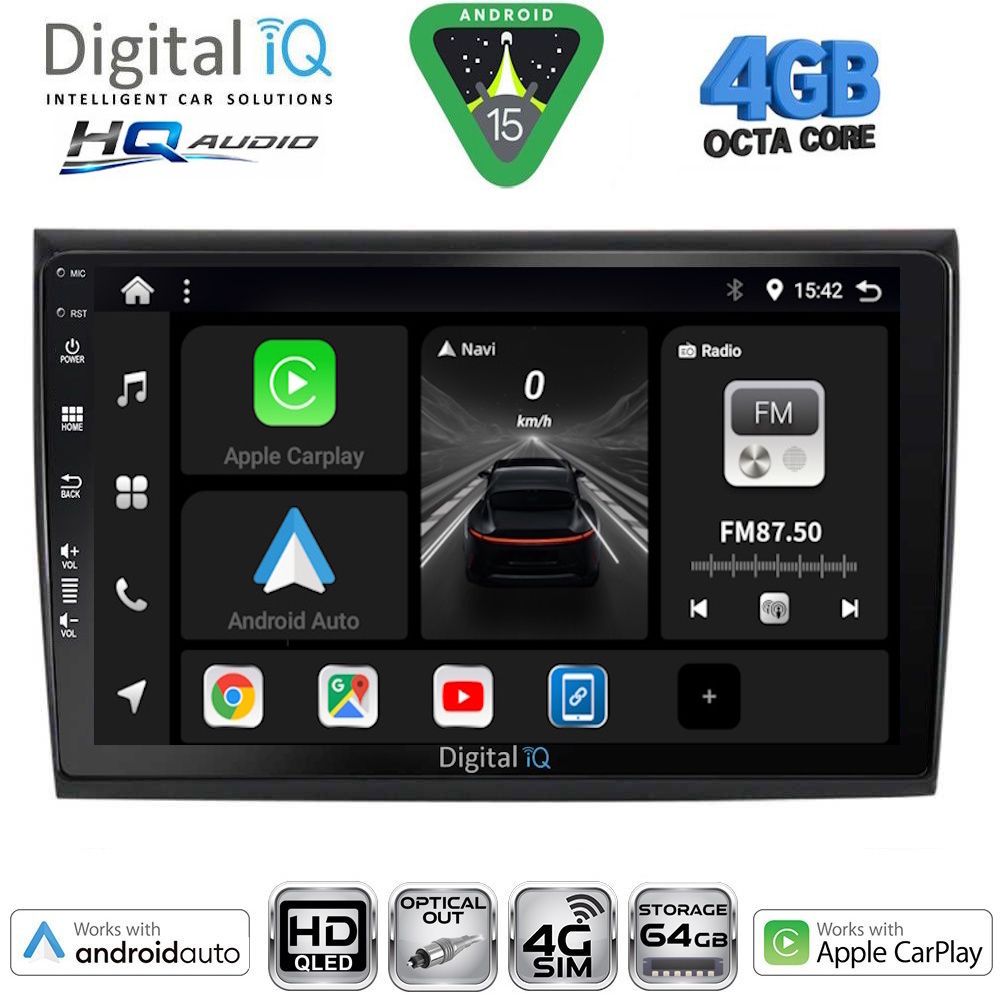 Βλησαρούλης Car Center - DIGITAL IQ BXK 19136_CPAA (9inc) MULTIMEDIA TABLET for FIAT BRAVO mod. 2007-2019