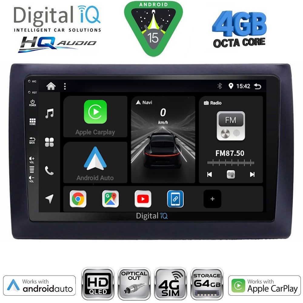 Βλησαρούλης Car Center - DIGITAL IQ BXK 19145_CPAA (9inc) MULTIMEDIA TABLET for FIAT STILO mod. 2001-2007