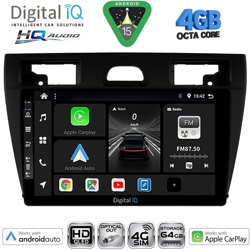 Βλησαρούλης Car Center - DIGITAL IQ BXK 19153BL_CPAA (9inc) MULTIMEDIA TABLET for FORD FIESTA mod. 2005-2008 (BLACK)