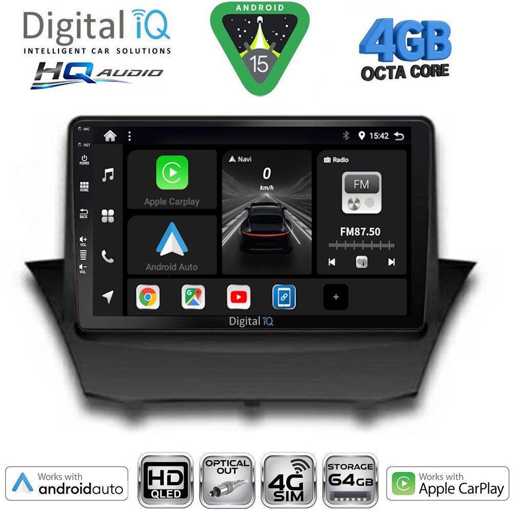 Βλησαρούλης Car Center - DIGITAL IQ BXK 19154A_CPAA (9inc) MULTIMEDIA TABLET for FORD FIESTA mod. 2008-2017