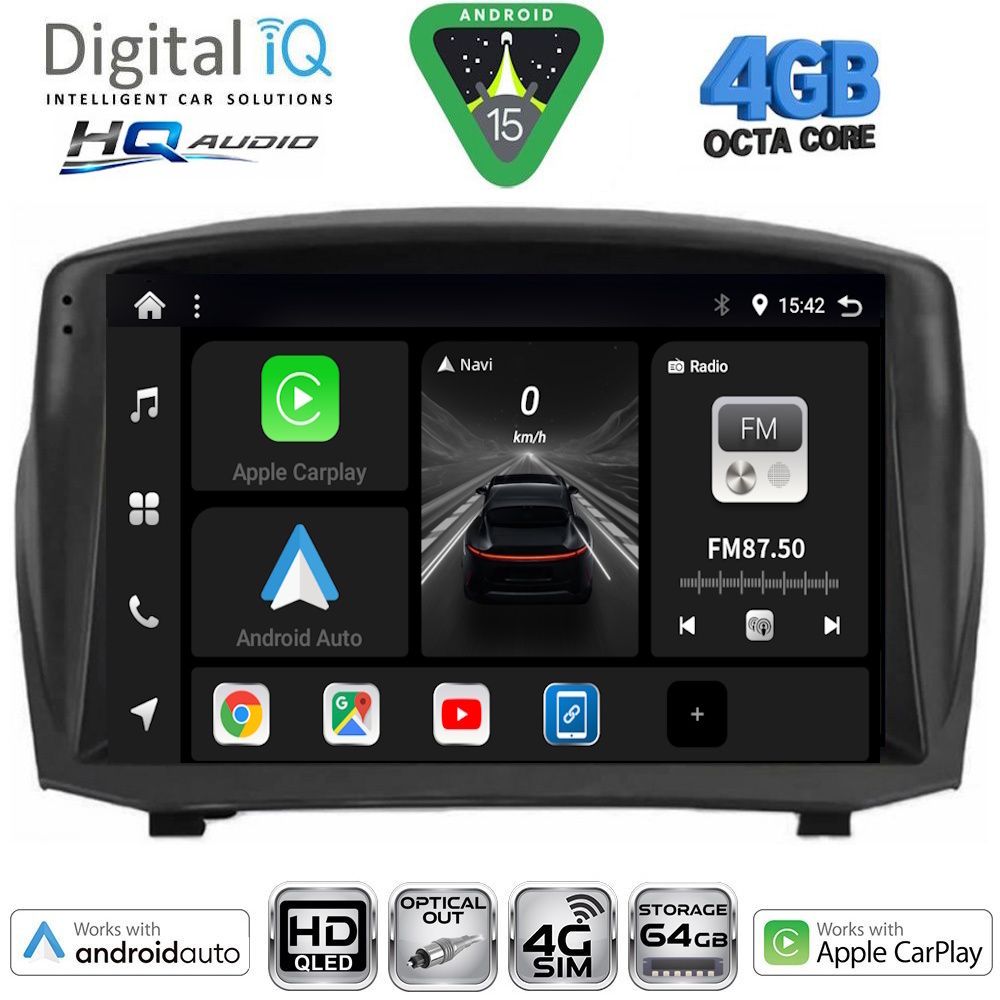 Βλησαρούλης Car Center - DIGITAL IQ BXK 19154B_CPAA (9inc) MULTIMEDIA TABLET for FORD FIESTA mod. 2008-2017