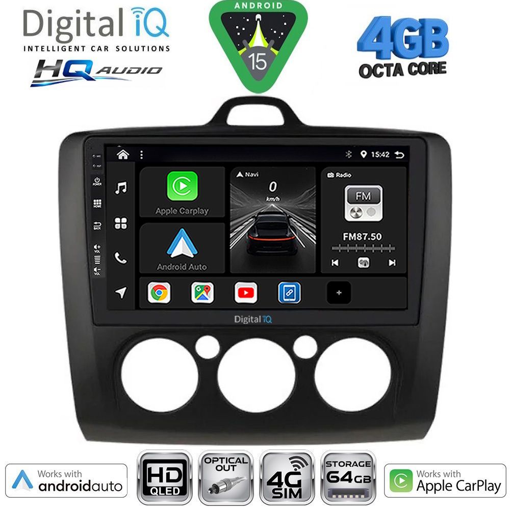 Βλησαρούλης Car Center - DIGITAL IQ BXK 19156BL_CPAA A/C (9inc) MULTIMEDIA TABLET for FORD FOCUS mod. 2005-2012 (BLACK)