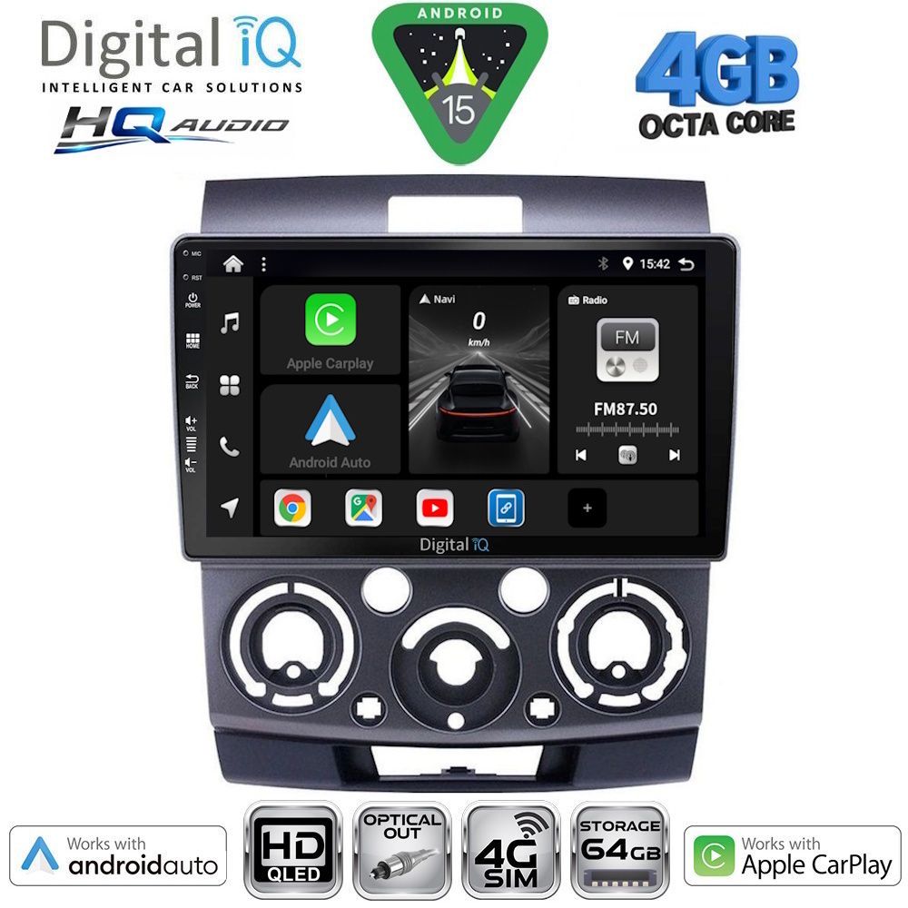 Βλησαρούλης Car Center - DIGITAL IQ BXK 19170_CPAA (9inc) MULTIMEDIA TABLET for FORD RANGER | MAZDA BT50 mod. 2006-2011