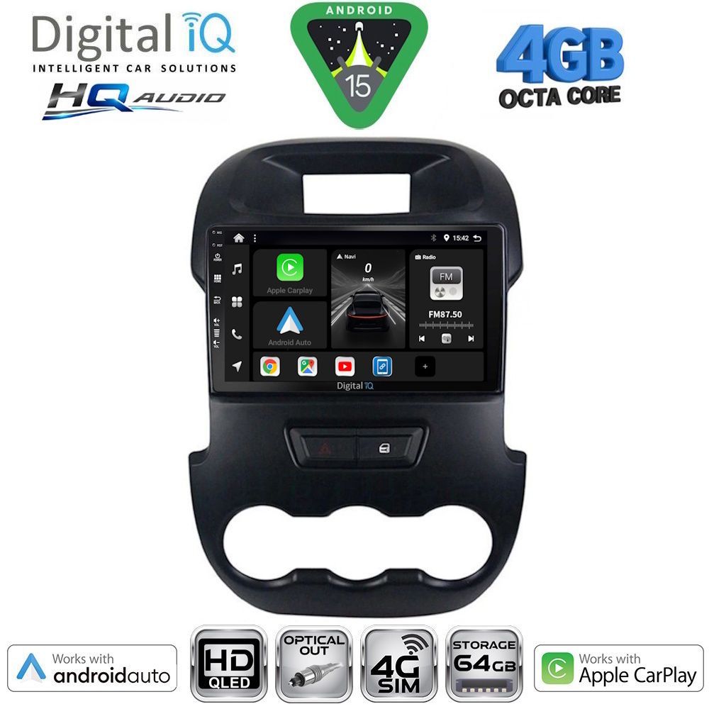 Βλησαρούλης Car Center - DIGITAL IQ BXK 19171_CPAA (9inc) MULTIMEDIA TABLET for FORD RANGER mod. 2011-2015