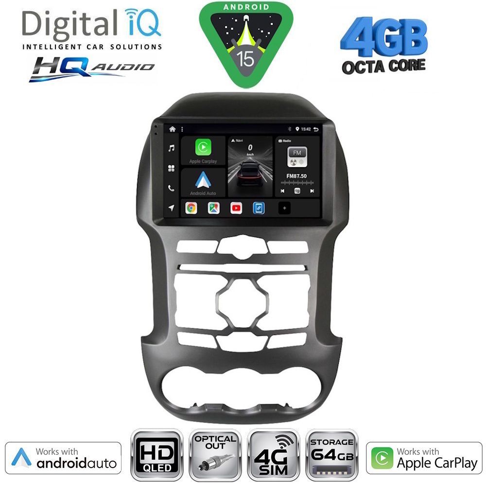 Βλησαρούλης Car Center - DIGITAL IQ BXK 19171S_CPAA (9inc) MULTIMEDIA TABLET for FORD RANGER mod. 2011-2015