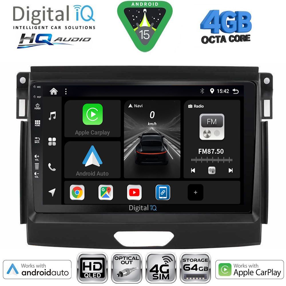 Βλησαρούλης Car Center - DIGITAL IQ BXK 19172A_CPAA (9inc) MULTIMEDIA TABLET for FORD RANGER mod. 2015-2018