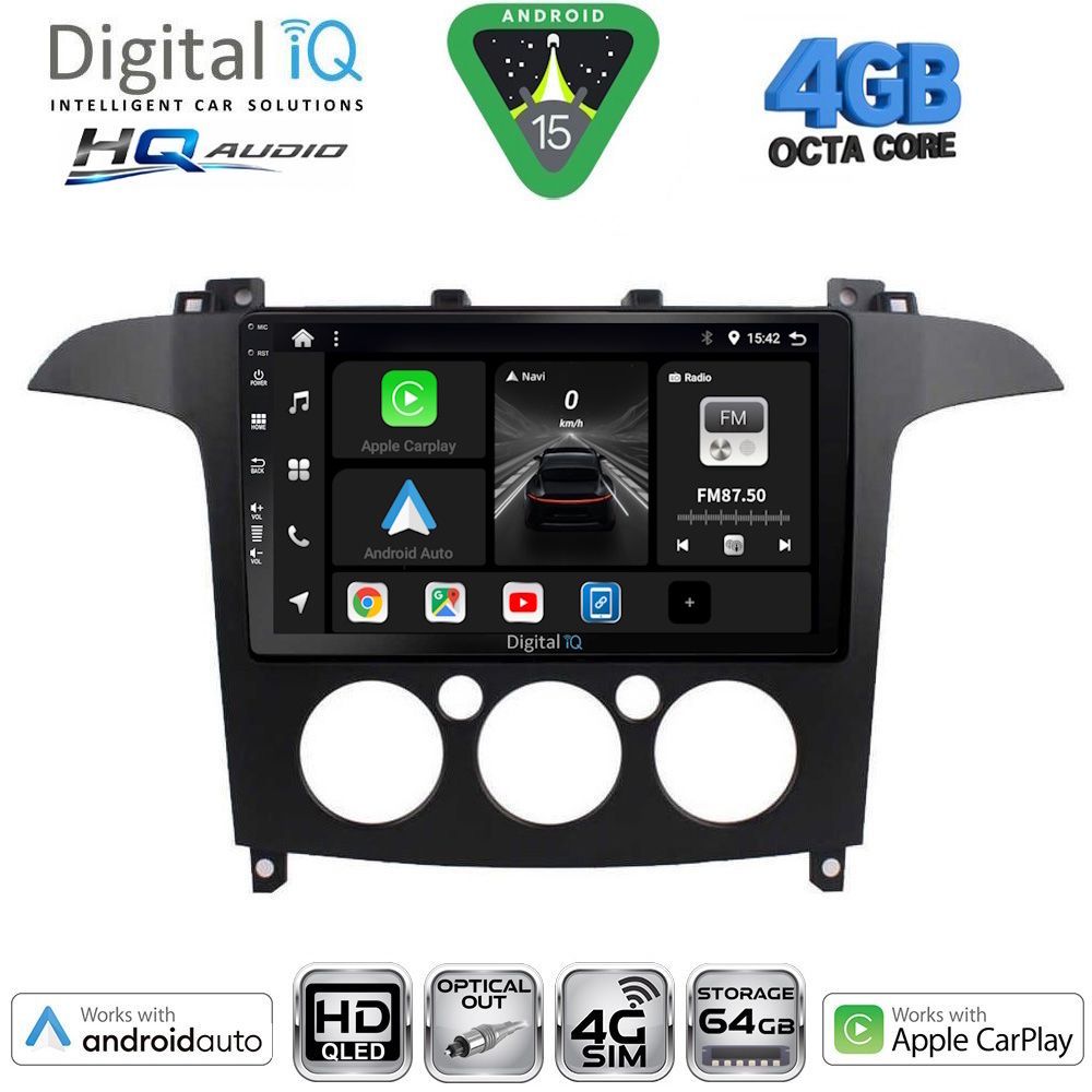 Βλησαρούλης Car Center - DIGITAL IQ BXK 19175_CPAA A/C (9inc) MULTIMEDIA TABLET for FORD SMAX mod. 2006-2014