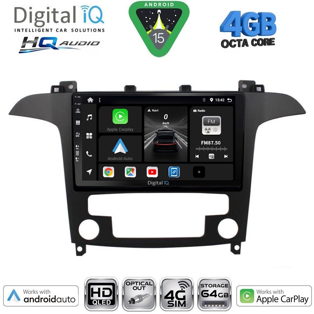 Βλησαρούλης Car Center - DIGITAL IQ BXK 19175_CPAA CLIMA (9inc) MULTIMEDIA TABLET for FORD SMAX mod. 2006-2014
