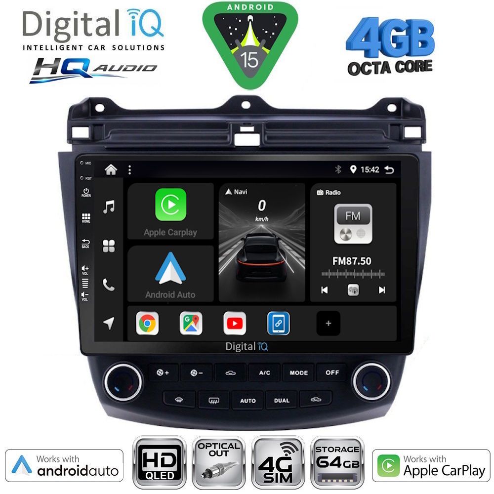 Βλησαρούλης Car Center - DIGITAL IQ BXK 19182_CPAA (10inc) MULTIMEDIA TABLET for HONDA ACCORD mod. 2003-2007