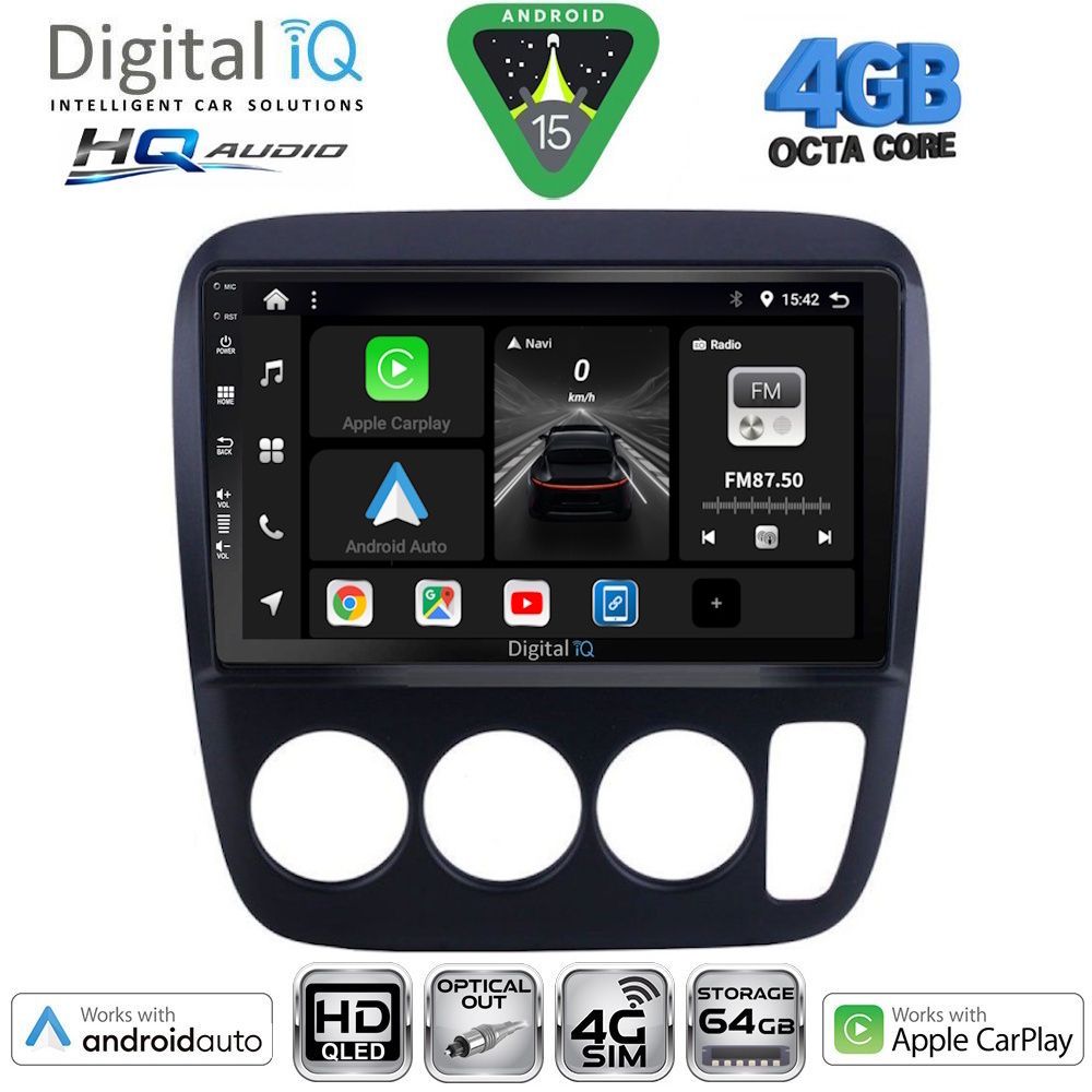 Βλησαρούλης Car Center - DIGITAL IQ BXK 19196_CPAA A/C (9inc) MULTIMEDIA TABLET for HONDA CRV mod. 1996-2006