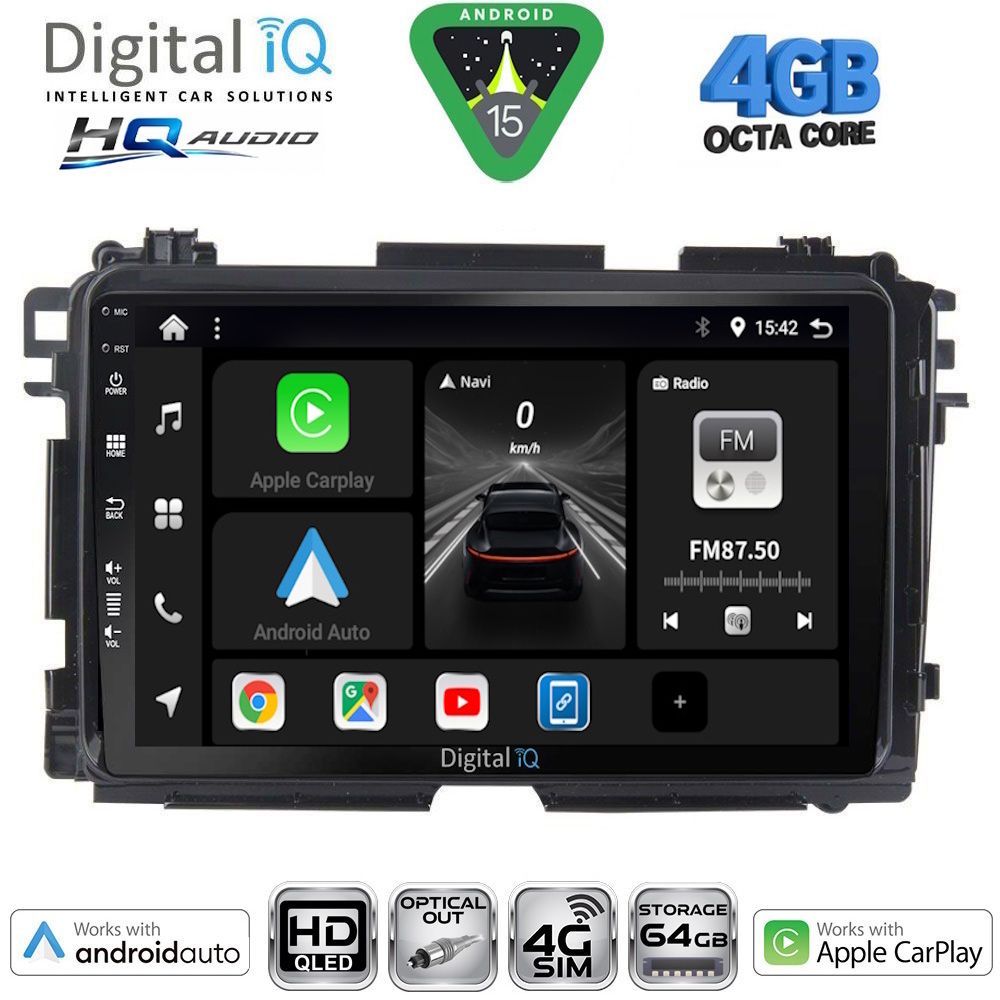 Βλησαρούλης Car Center - DIGITAL IQ BXK 19201_CPAA (9inc) MULTIMEDIA TABLET for HONDA HRV mod. 2015-2021