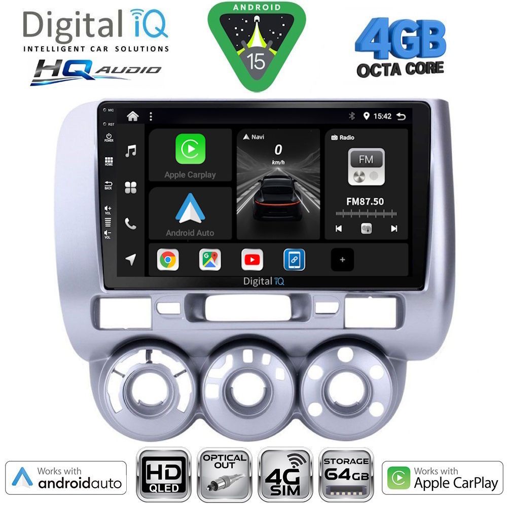 Βλησαρούλης Car Center - DIGITAL IQ BXK 19210_CPAA A/C (9inc) MULTIMEDIA TABLET for HONDA JAZZ mod. 2002-2008
