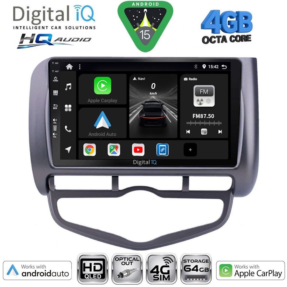 Βλησαρούλης Car Center - DIGITAL IQ BXK 19210_CPAA CLIMA (9inc) MULTIMEDIA TABLET for HONDA JAZZ mod. 2002-2008