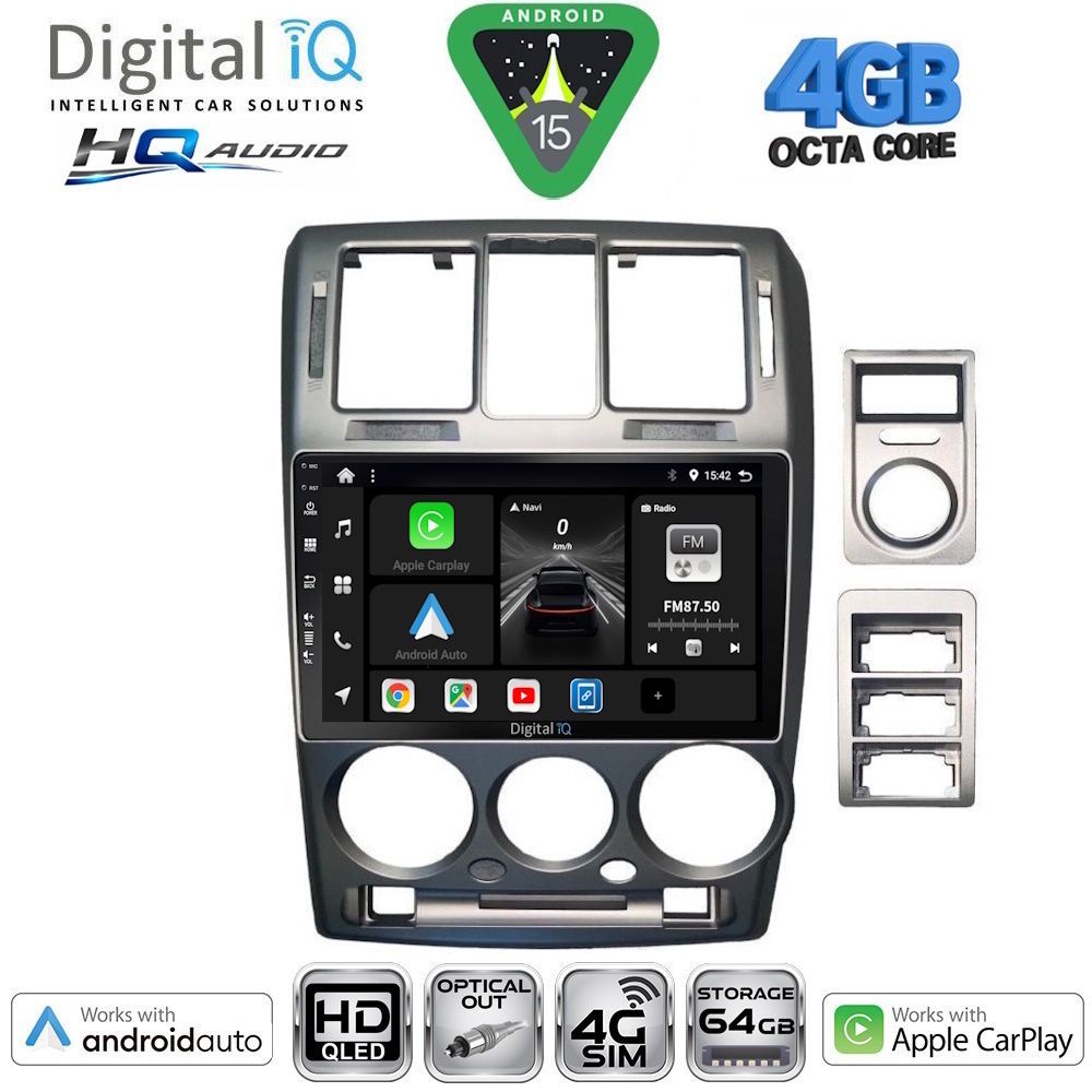 Βλησαρούλης Car Center - DIGITAL IQ BXK 19222GR_CPAA (9inc) MULTIMEDIA TABLET for HYUNDAI GETZ mod. 2002-2011 (GREY)