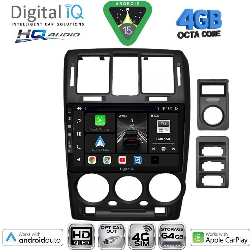 Βλησαρούλης Car Center - DIGITAL IQ BXK 19222BL_CPAA (9inc) MULTIMEDIA TABLET for HYUNDAI GETZ mod. 2002-2011 (BLACK)
