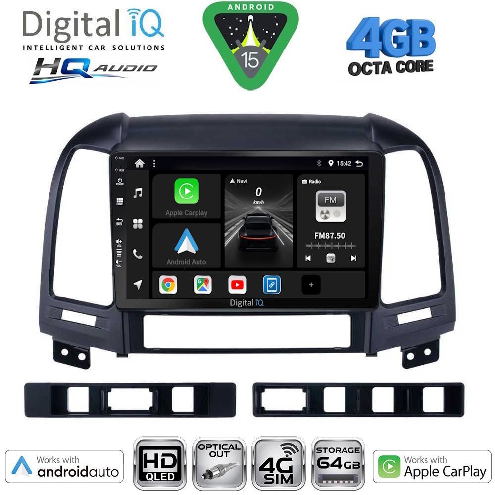 Βλησαρούλης Car Center - DIGITAL IQ BXK 19239_CPAA (9inc) MULTIMEDIA TABLET for HYUNDAI SANTA FE  mod. 2005-2013