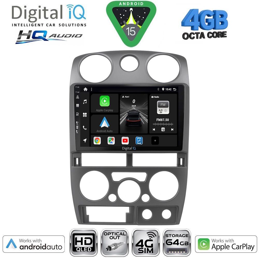 Βλησαρούλης Car Center - DIGITAL IQ BXK 19254GR_CPAA (9inc) MULTIMEDIA TABLET for ISUZU D-MAX mod. 2008-2012 (GREY)