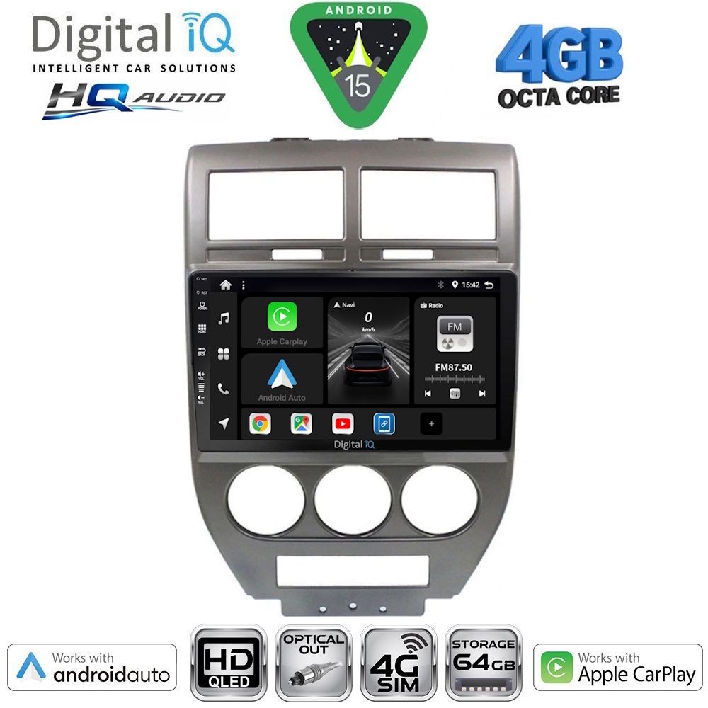 Βλησαρούλης Car Center - DIGITAL IQ BXK 19276_CPAA (10inc) MULTIMEDIA TABLET for JEEP COMPASS - PATRIOT mod. 2007-2016