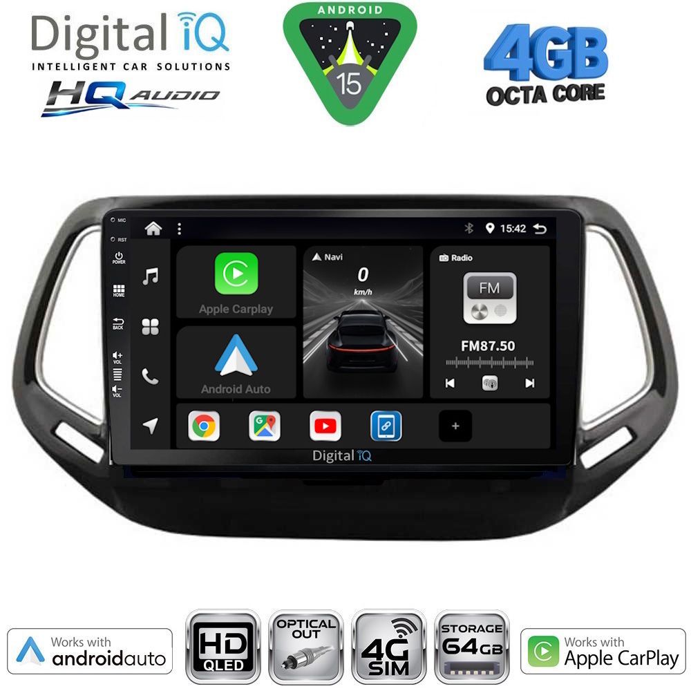 Βλησαρούλης Car Center - DIGITAL IQ BXK 19278_CPAA (10inc) MULTIMEDIA TABLET for JEEP COMPASS mod. 2016-2021