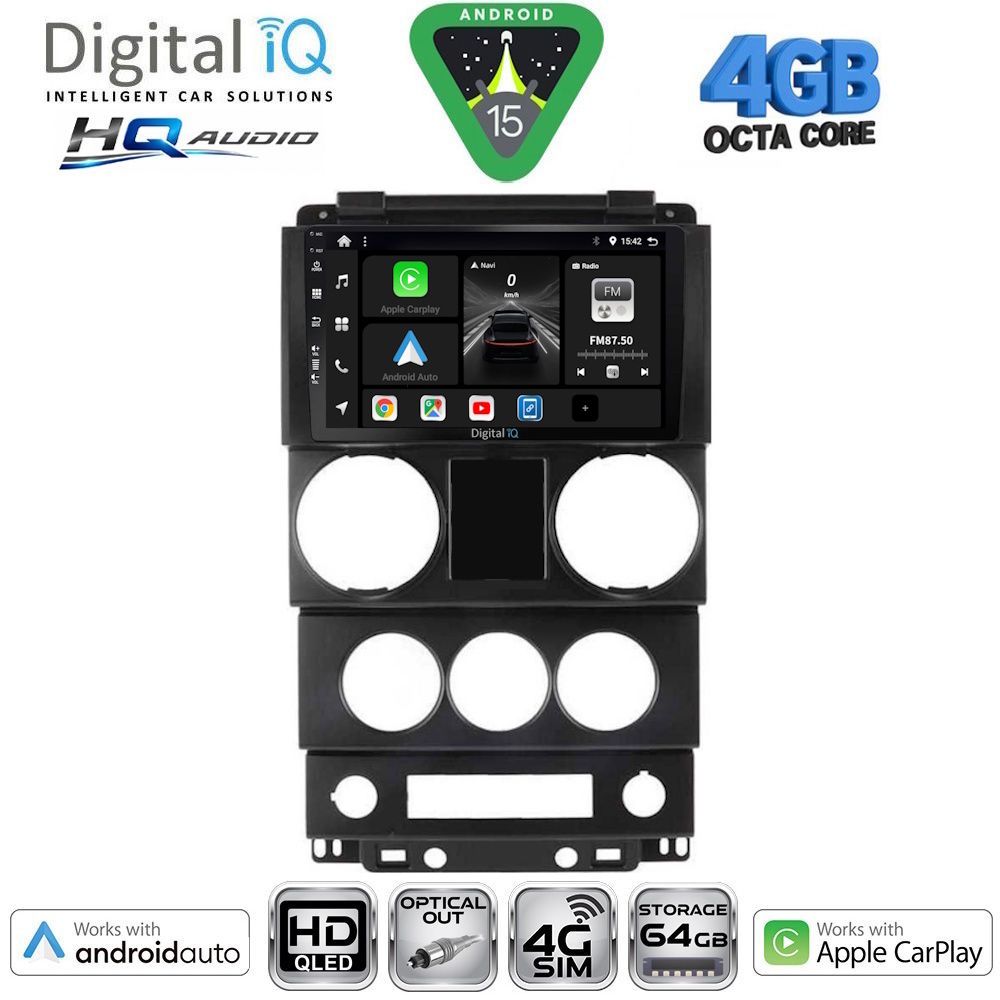 Βλησαρούλης Car Center - DIGITAL IQ BXK 19292_CPAA (9inc) MULTIMEDIA TABLET for JEEP WRANGLER  mod. 2006-2011