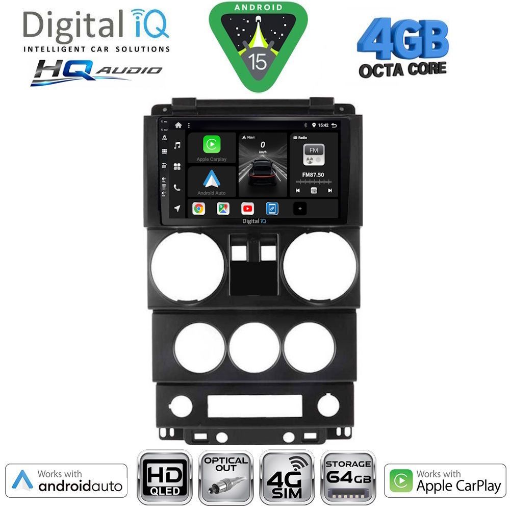 Βλησαρούλης Car Center - DIGITAL IQ BXK 19293_CPAA (9inc) MULTIMEDIA TABLET for JEEP WRANGLER  mod. 2006-2011