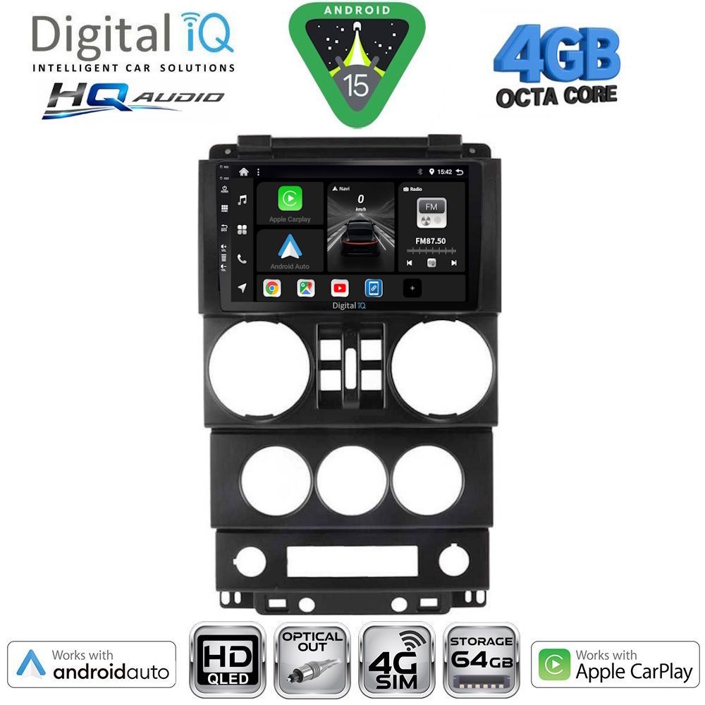 Βλησαρούλης Car Center - DIGITAL IQ BXK 19294_CPAA (9inc) MULTIMEDIA TABLET for JEEP WRANGLER  mod. 2006-2011