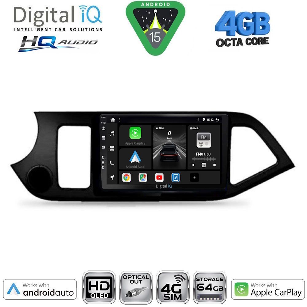 Βλησαρούλης Car Center - DIGITAL IQ BXK 19308_CPAA (9inc) MULTIMEDIA TABLET for KIA PICANTO mod. 2011-2017