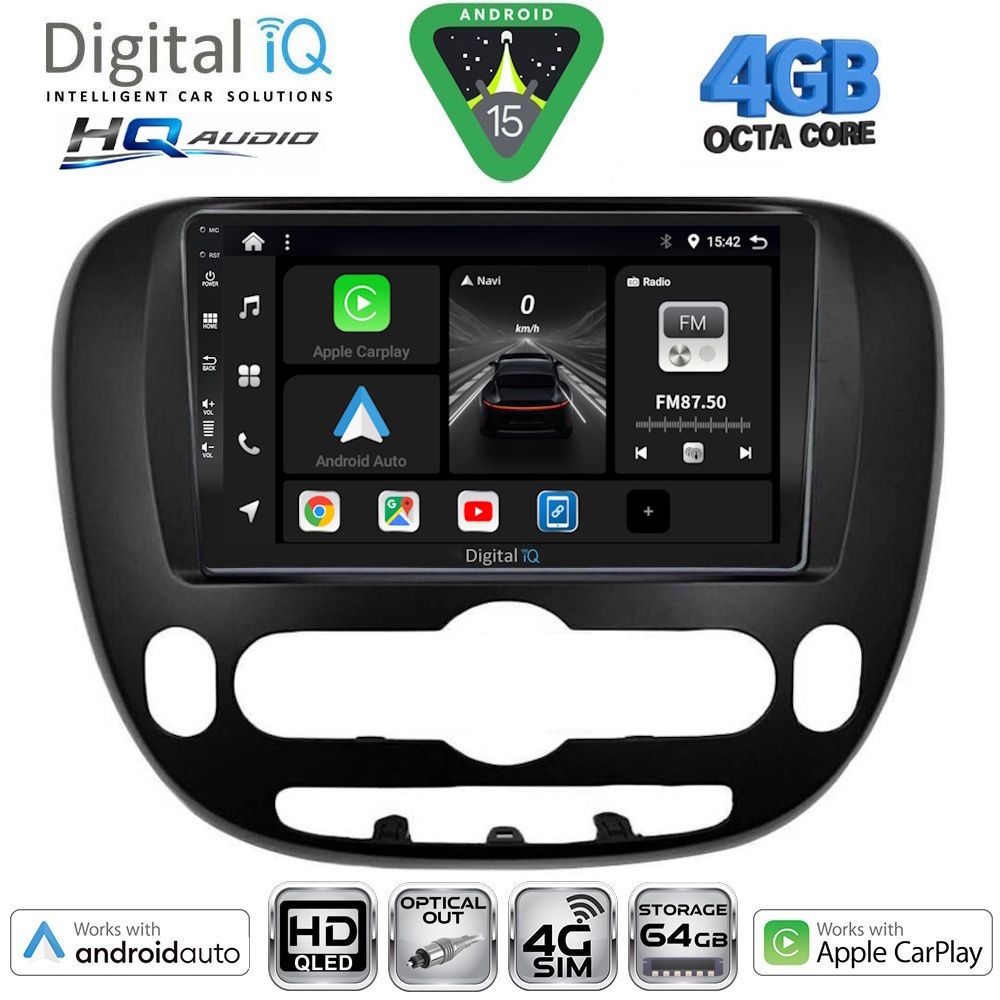 Βλησαρούλης Car Center - DIGITAL IQ BXK 19321_CPAA (9inc) MULTIMEDIA TABLET for KIA SOUL mod. 2014-2025