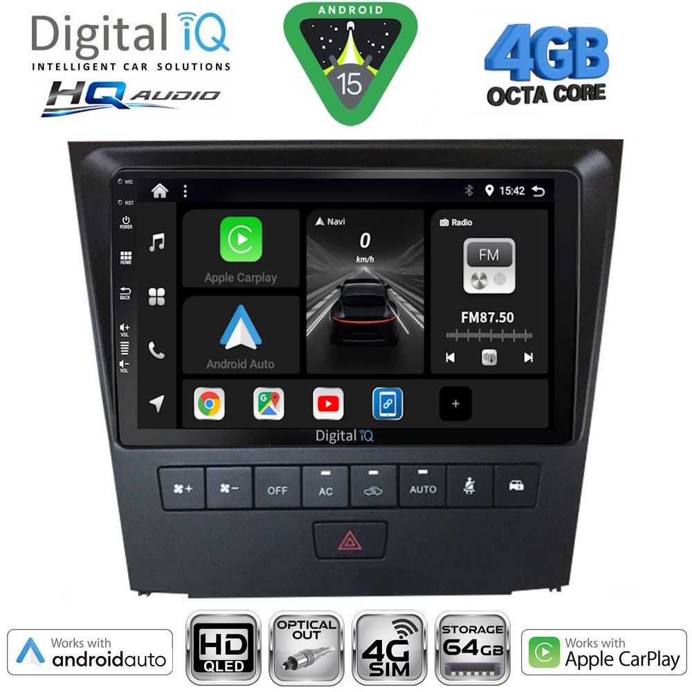 Βλησαρούλης Car Center - DIGITAL IQ BXK 19341_CPAA (9inc) MULTIMEDIA TABLET for LEXUS GS mod. 2004-2011