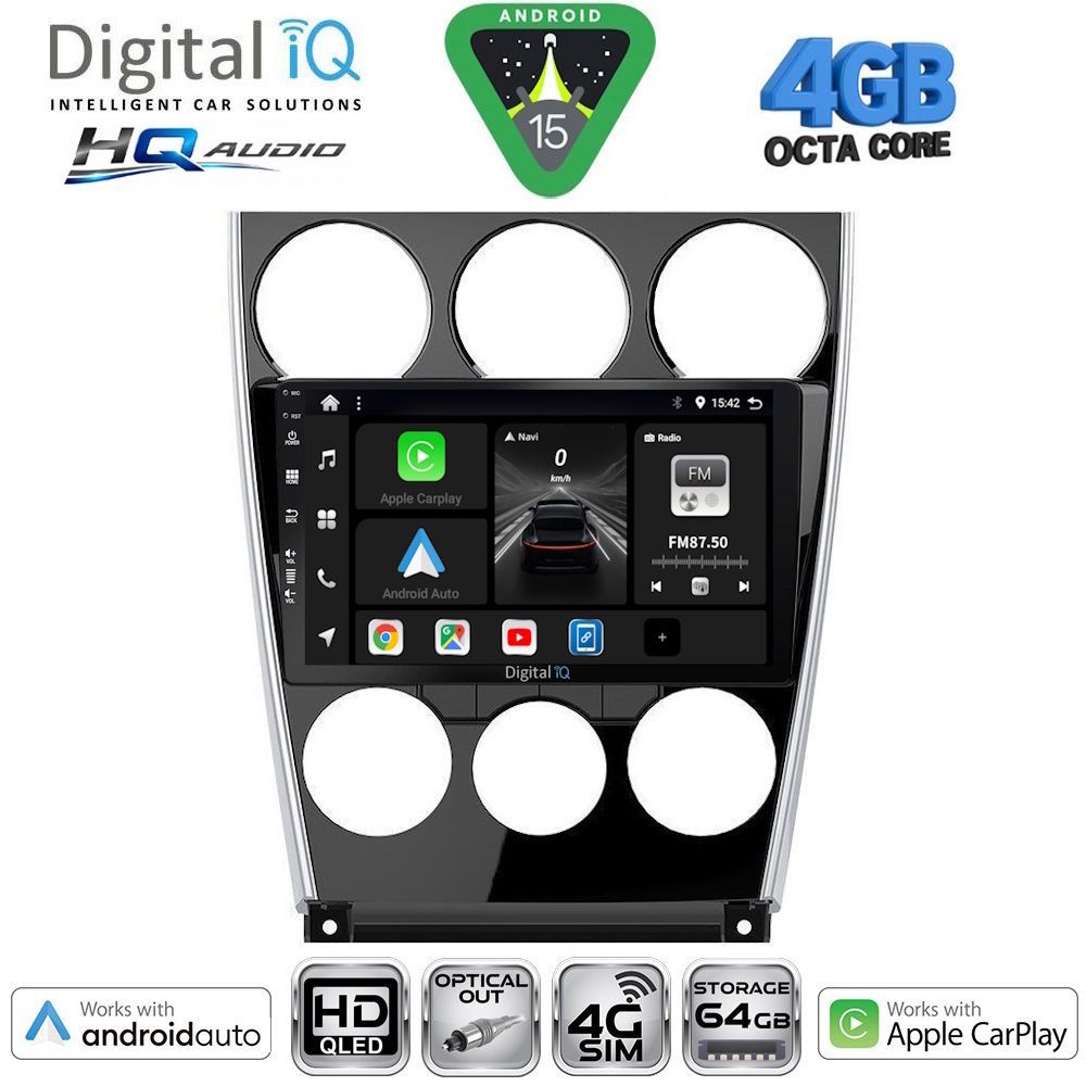 Βλησαρούλης Car Center - DIGITAL IQ BXK 19375_CPAA (9inc) MULTIMEDIA TABLET for MAZDA 6 (FACELIFT) mod. 2005-2008