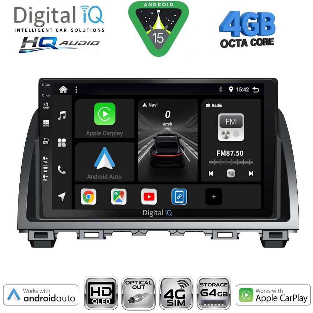 Βλησαρούλης Car Center - DIGITAL IQ BXK 19378_CPAA (9inc) MULTIMEDIA TABLET for MAZDA 6 mod. 2012-2017
