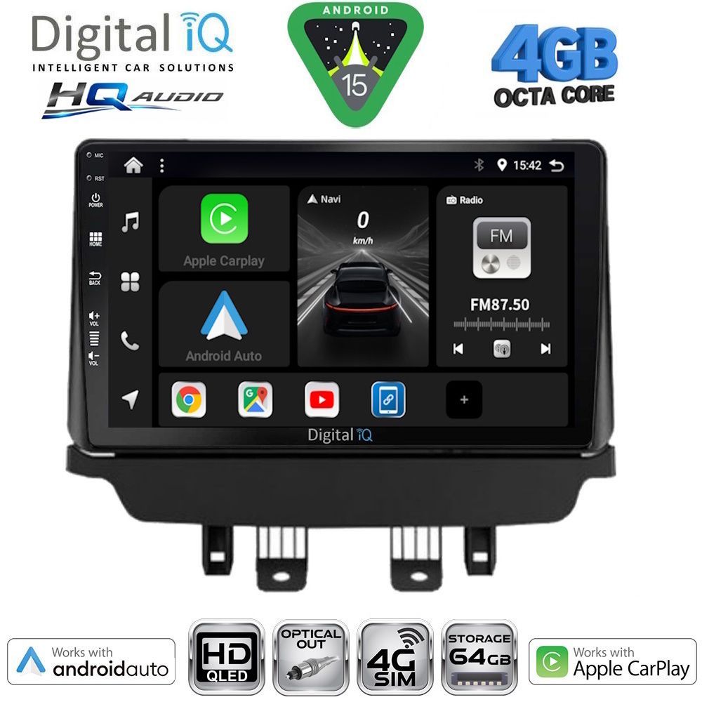 Βλησαρούλης Car Center - DIGITAL IQ BXK 19384_CPAA (9inc) MULTIMEDIA TABLET for MAZDA CX3 mod. 2014-2023