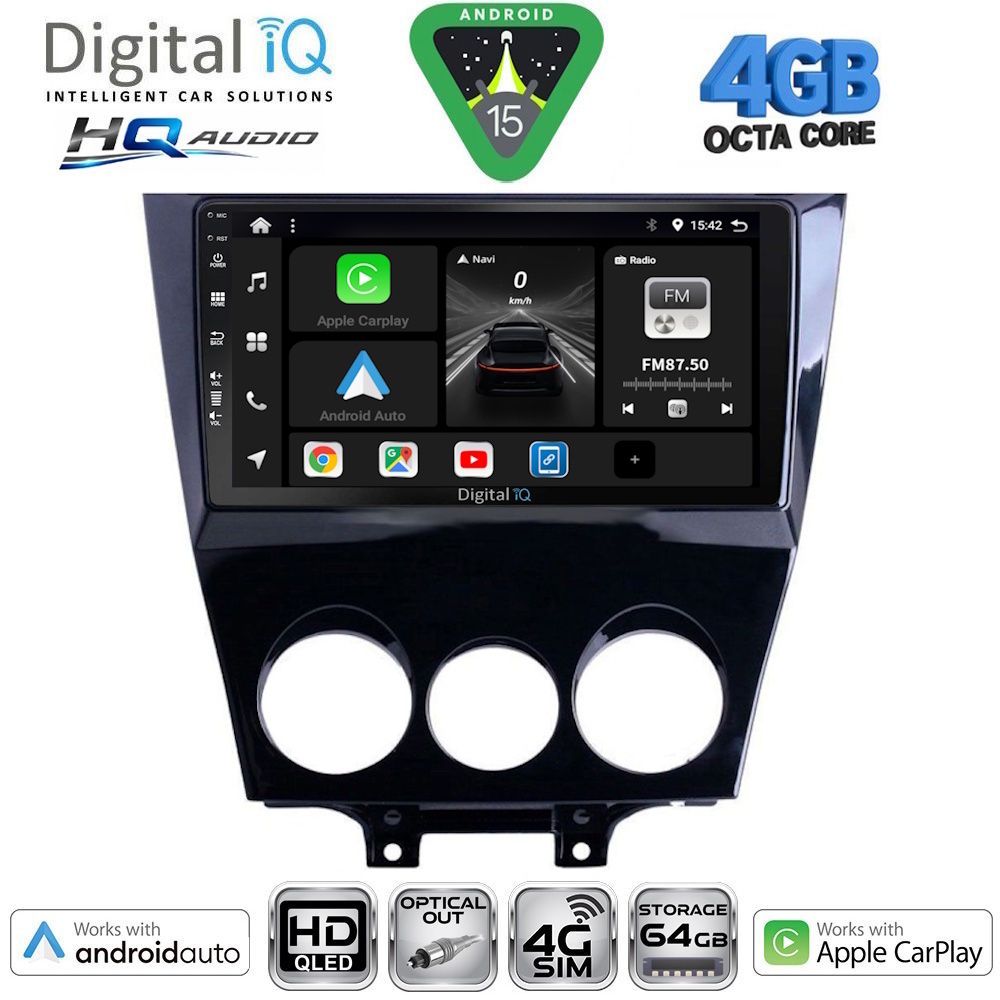 Βλησαρούλης Car Center - DIGITAL IQ BXK 19395_CPAA (9inc) MULTIMEDIA TABLET for MAZDA RX8 mod. 2008-2014