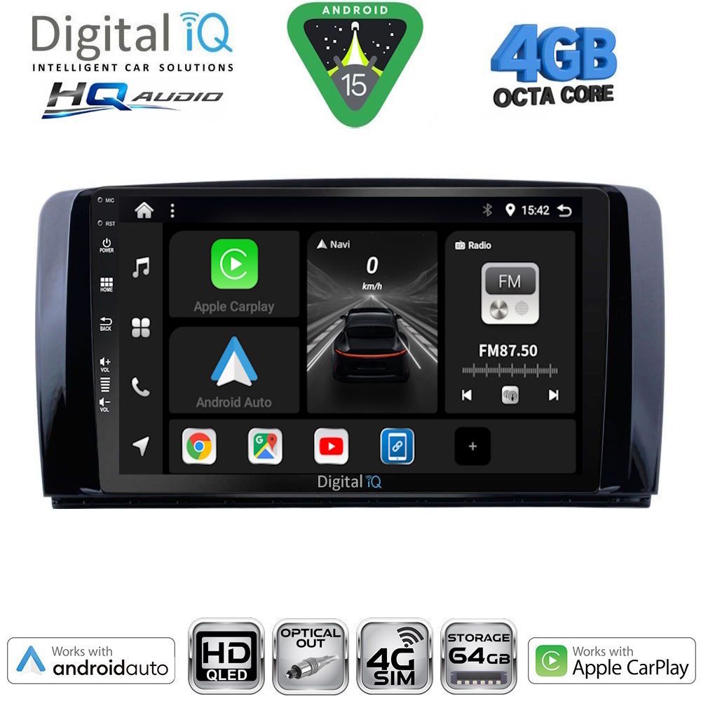 Βλησαρούλης Car Center - DIGITAL IQ BXK 19422_CPAA (9inc) MULTIMEDIA TABLET for MERCEDES R (W251) mod. 2006-2015