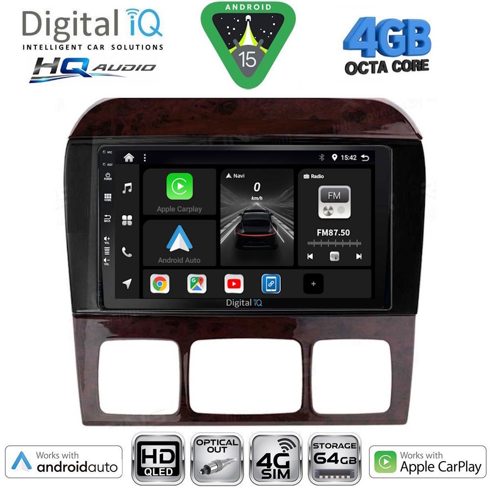 Βλησαρούλης Car Center - DIGITAL IQ BXK 19426_CPAA (9inc) MULTIMEDIA TABLET for MERCEDES  S  W220  mod. 1998-2005