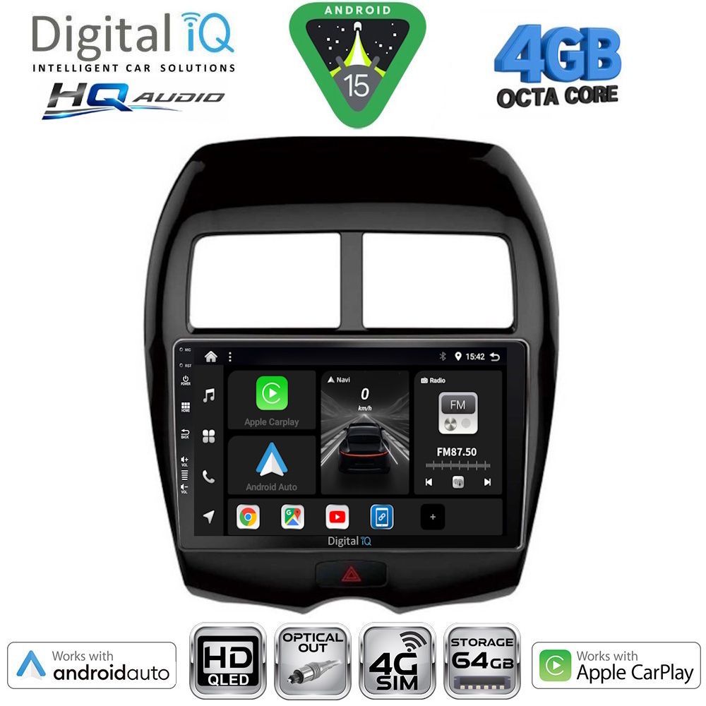 Βλησαρούλης Car Center - DIGITAL IQ BXK 19430_CPAA (10inc) MULTIMEDIA TABLET for MITSUBISHI ASX mod. 2009-2020 - PEUGEOT 4008 mod. 2012-2018