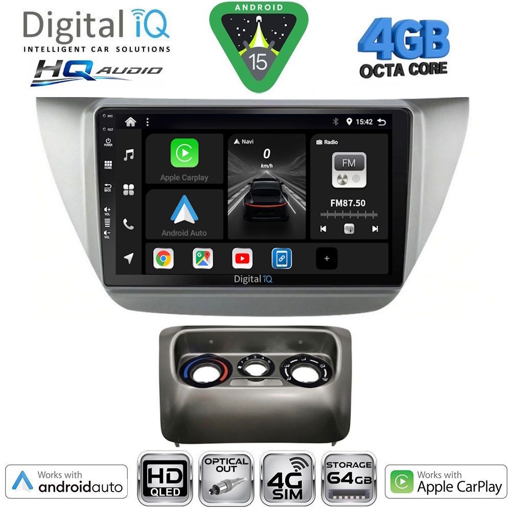 Βλησαρούλης Car Center - DIGITAL IQ BXK 19433_CPAA (9inc) MULTIMEDIA TABLET for MITSUBISHI LANCER mod. 2000-2007