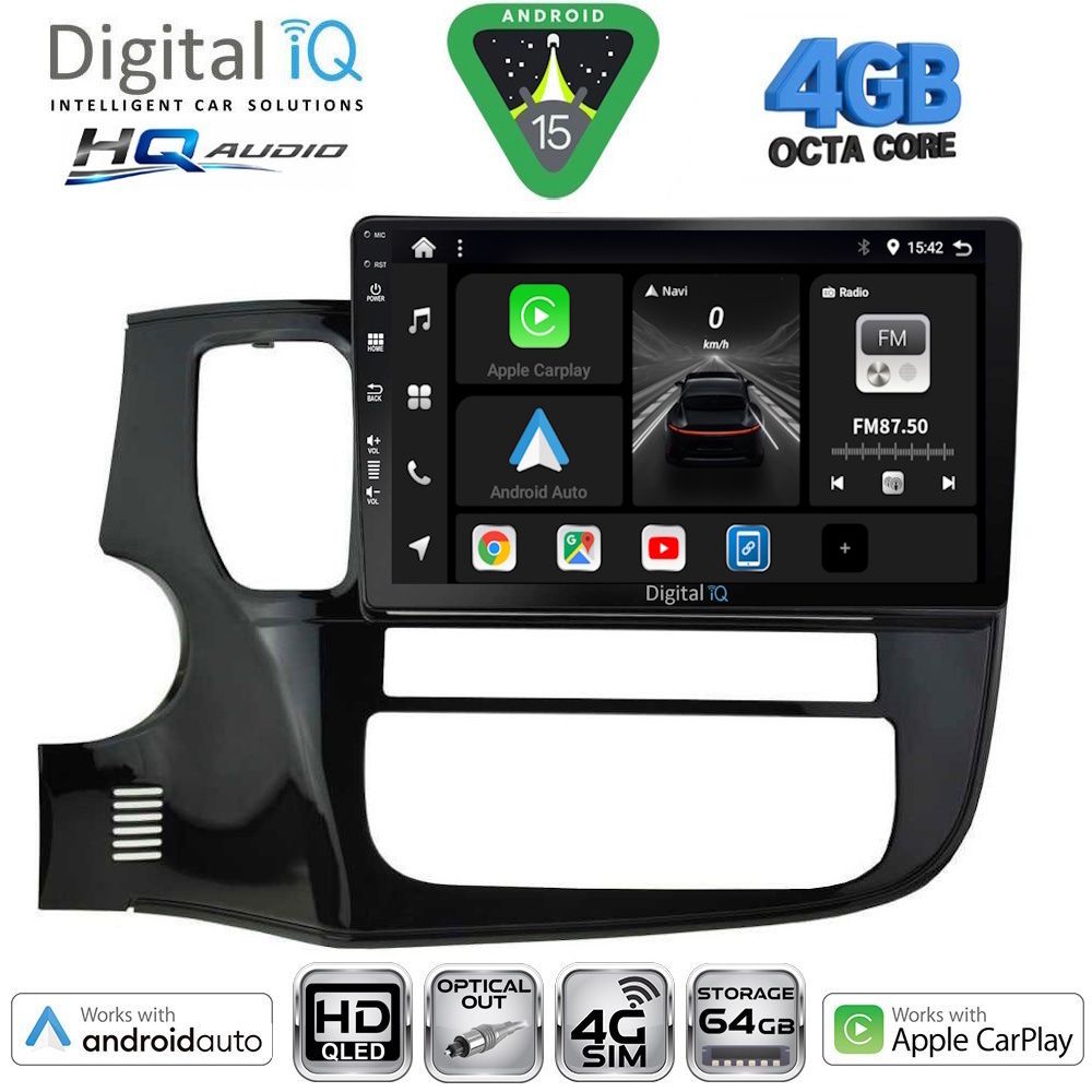 Βλησαρούλης Car Center - DIGITAL IQ BXK 19443_CPAA (10inc) MULTIMEDIA TABLET for MITSUBISHI OUTLANDER mod. 2013-2020