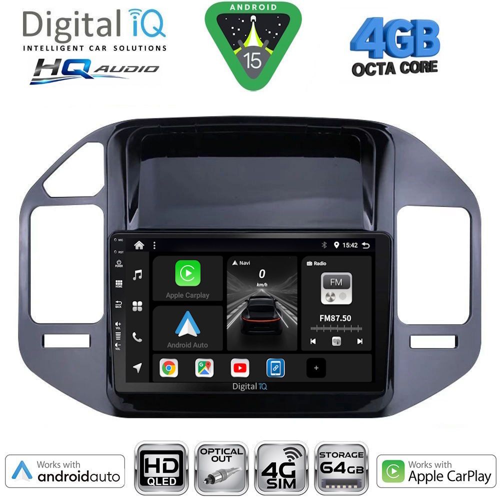 Βλησαρούλης Car Center - DIGITAL IQ BXK 19444_CPAA (9inc) MULTIMEDIA TABLET for MITSUBISHI PAJERO mod. 1999-2006