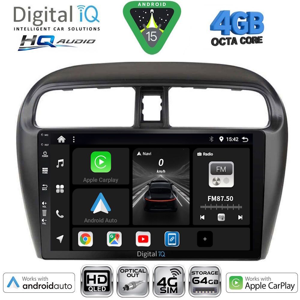 Βλησαρούλης Car Center - DIGITAL IQ BXK 19448_CPAA (9inc) MULTIMEDIA TABLET for MITSUBISHI SPACESTAR mod. 2013-2020