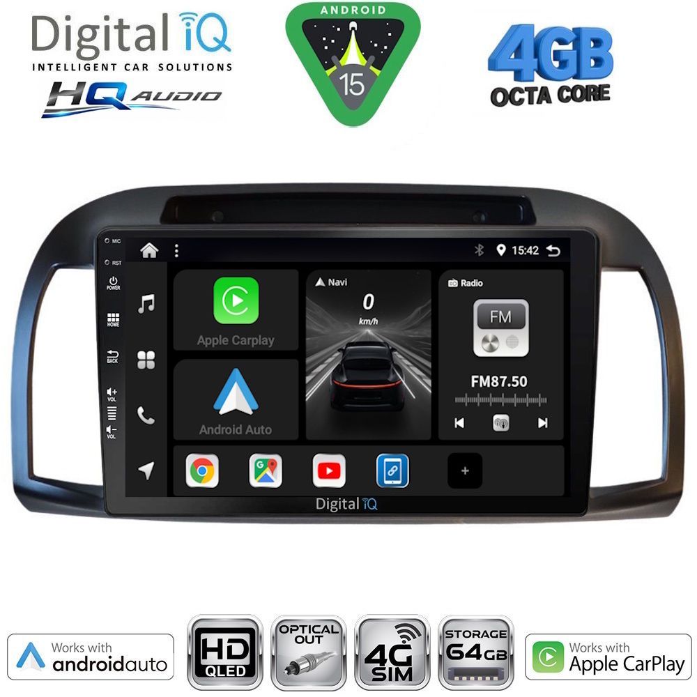 Βλησαρούλης Car Center - DIGITAL IQ BXK 19457BL_CPAA (9inc) MULTIMEDIA TABLET for NISSAN MICRA K12 mod. 2002-2010 (BLACK)