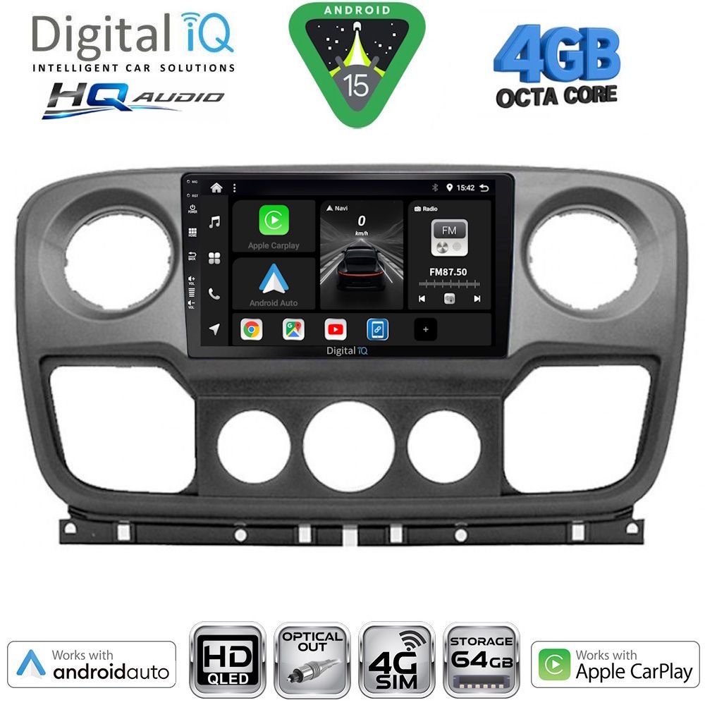 Βλησαρούλης Car Center - DIGITAL IQ BXK 19463_CPAA (10inc) MULTIMEDIA TABLET for NISSAN NV400 - OPEL MOVANO - RENAULT MASTER mod. 2010-2020
