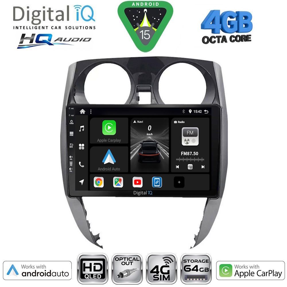 Βλησαρούλης Car Center - DIGITAL IQ BXK 19464_CPAA (10inc) MULTIMEDIA TABLET for NISSAN NOTE mod. 2012-2020