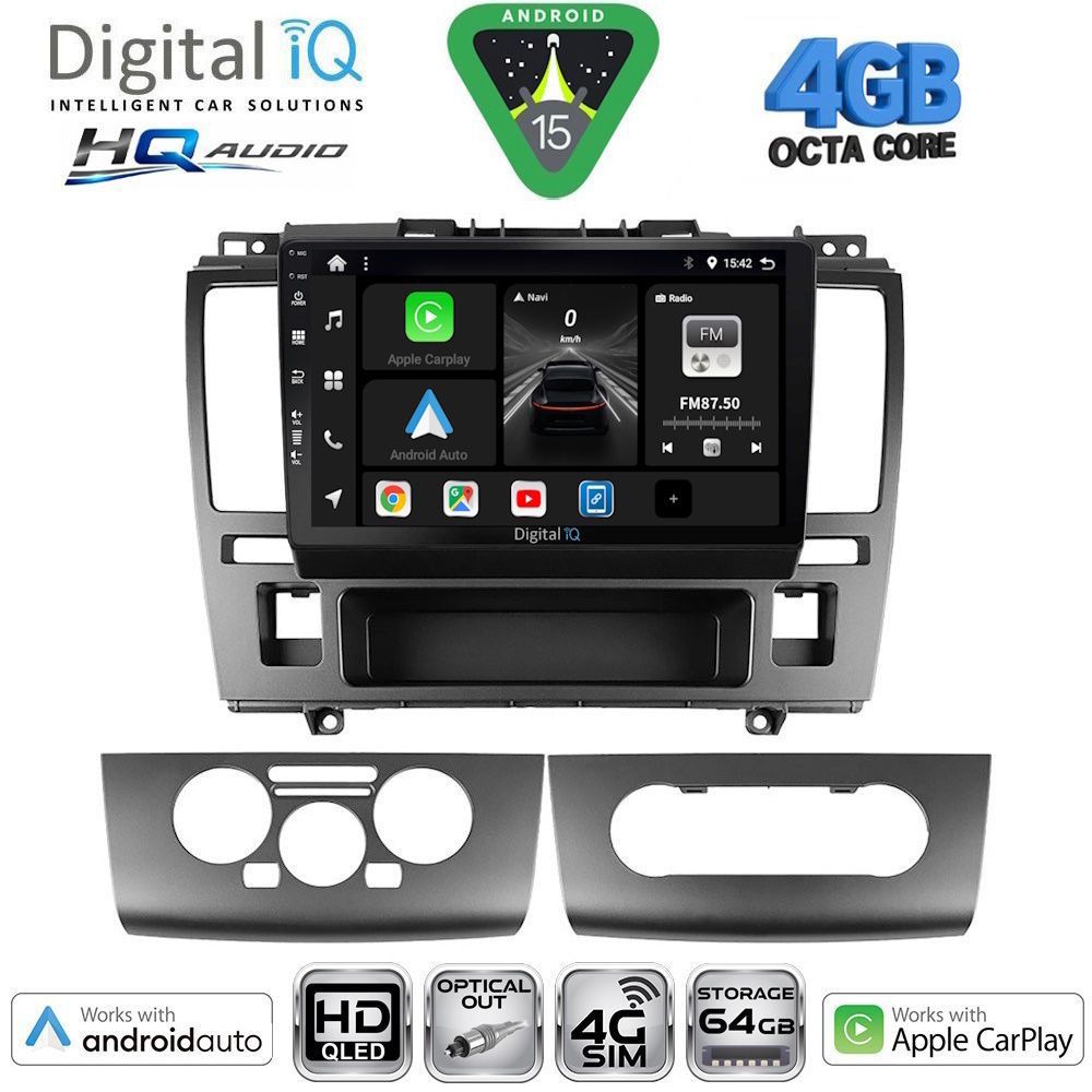 Βλησαρούλης Car Center - DIGITAL IQ BXK 19465_CPAA (9inc) MULTIMEDIA TABLET for NISSAN TIDA mod. 2004-2013