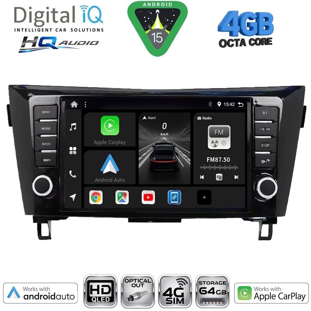 Βλησαρούλης Car Center - DIGITAL IQ BXK 19467_CPAA (9inc) MULTIMEDIA TABLET for NISSAN QASHQAI - XTRAIL mod. 2014-2021