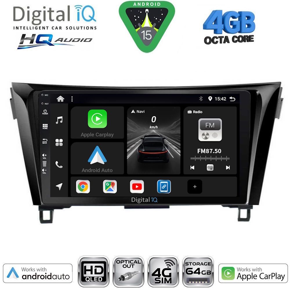 Βλησαρούλης Car Center - DIGITAL IQ BXK 19468_CPAA (10inc) MULTIMEDIA TABLET for NISSAN QASHQAI - XTRAIL mod. 2014-2021