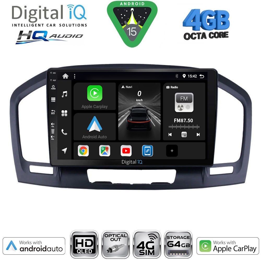 Βλησαρούλης Car Center - DIGITAL IQ BXK 19491BL_CPAA (9inc) MULTIMEDIA TABLET for OPEL INSIGNIA  mod.2008-2013 (BLACK)