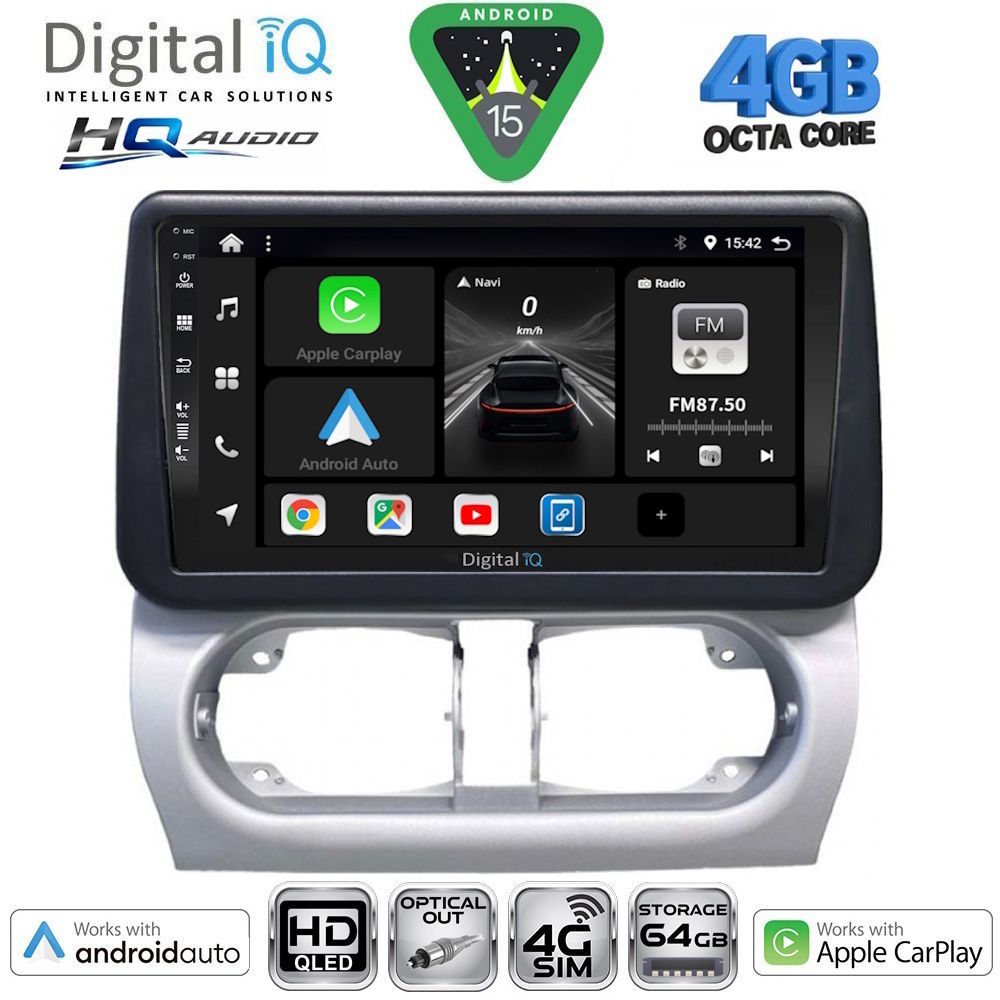 Βλησαρούλης Car Center - DIGITAL IQ BXK 19500_CPAA (9inc) MULTIMEDIA TABLET for OPEL CORSA C mod 2000-2006 - TIGRA mod. 2004-2009